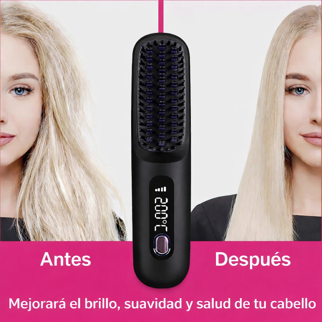 Cepillo alisador de pelo inalámbrico